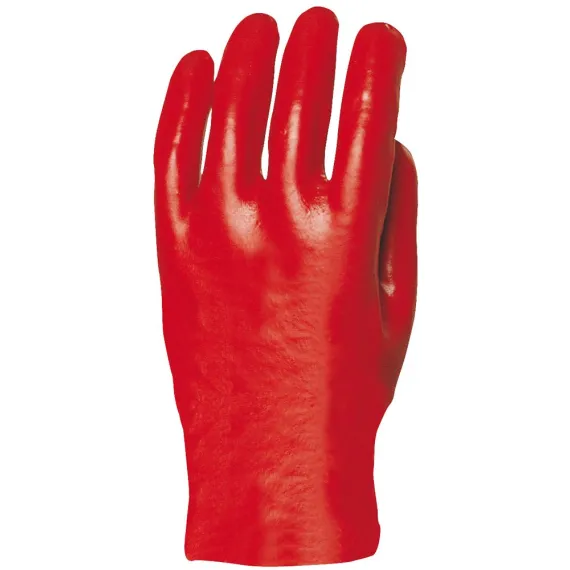 MÁRTOTT PVC KESZTYŰ, PIROS, 27CM HOSSZÚ 10, Méret: 10