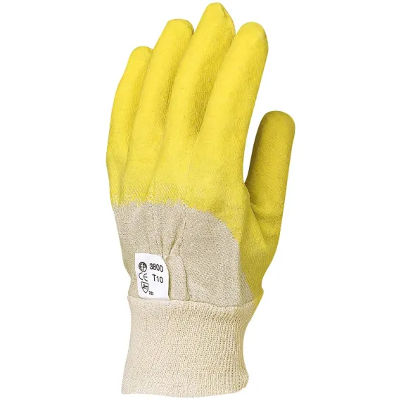 MÁRTOTT SÁRGA LATEX, CSÚSZÁSBIZTOS, SZELLŐZŐ KÉZHÁT 10, Méret: 10