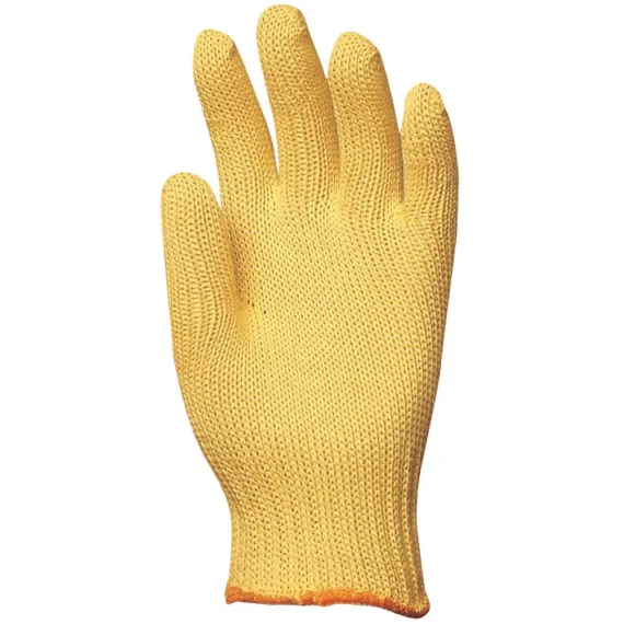 KÖTÖTT VASTAG SÁRGA KEVLAR KESZTYŰ, VÁGÁSBIZTOS, HŐÁLLÓ 7, Méret: 7