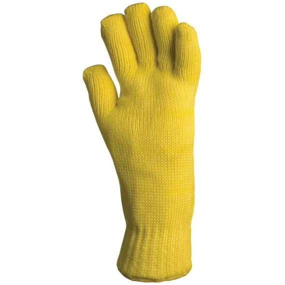 KÖTÖTT SÁRGA KEVLAR KESZTYŰ, 35 CM, 250°C, PAMUT BELSŐ 10, Méret: 10