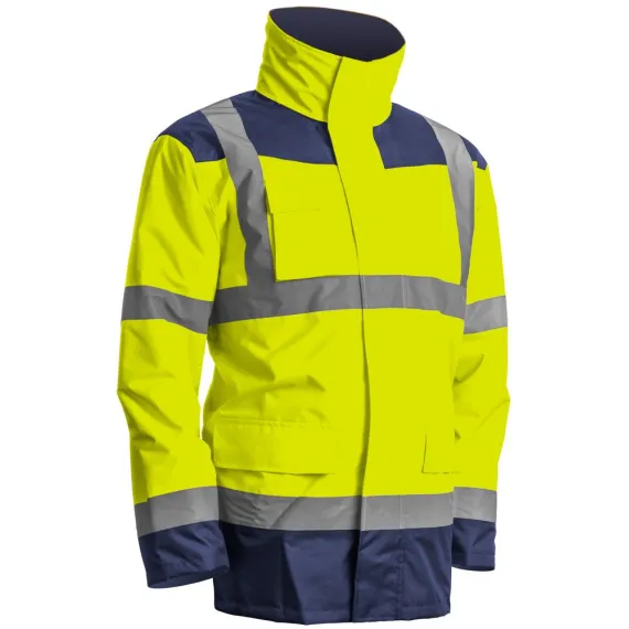 KANATA 4/1 HI-VIZ SÁRGA/KÉK PE KABÁT XL, Méret: XL