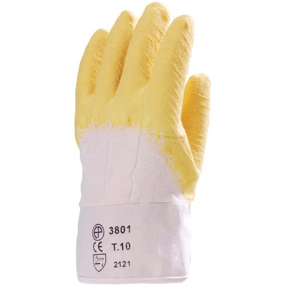 MÁRTOTT SÁRGA LATEX, CSÚSZÁSBIZTOS, ERŐS, SZELLŐZŐ KÉZHÁT 10/XL
