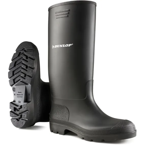 DUNLOP PRICEMASTOR 380PP FEKETE PVC CSIZMA 36, Méret: 36