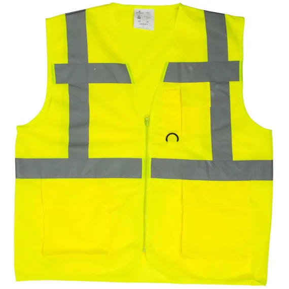 YARD TÖBBZSEBES FLUO MELLÉNY SÁRGA XXL, Méret: XXL