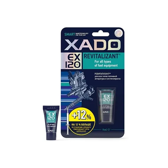 Xado EX120 revitalizáló gél üzemanyag-adagoló rendszerekhez 9ml (tubusos)