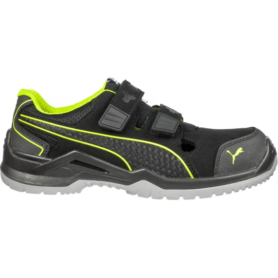 Puma Neodyme Green Low S1P ESD SRC Védőszandál - fekete/zöld - 41, Szín: fekete/zöld, Méret: 41