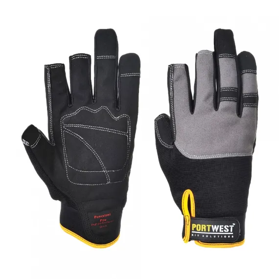 A740 - Powertool Pro védőkesztyű - fekete - 9/L, Szín: fekete, Méret: 9/L