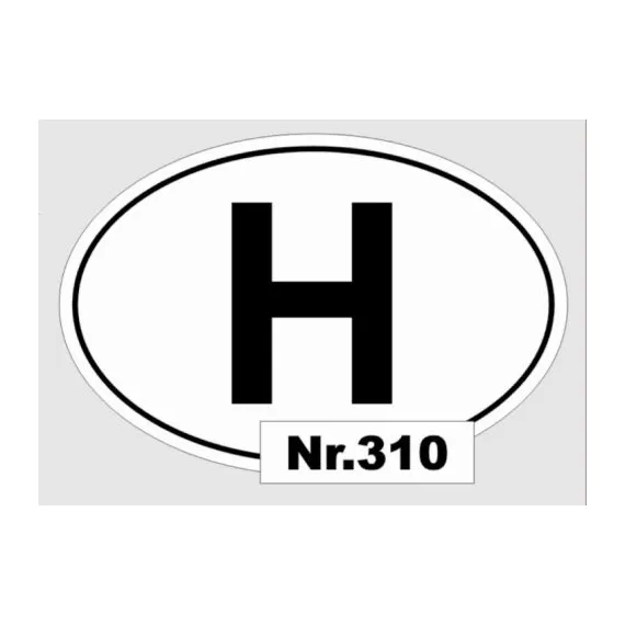 H KICSI OVÁL FEKETE-FEHÉR                      310