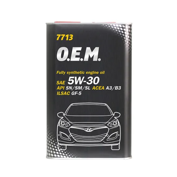 MANNOL OEM KIA 5W30 1L HYUNDAI A3 SN/SM ILSAC GF-5/GF-4/GF-3