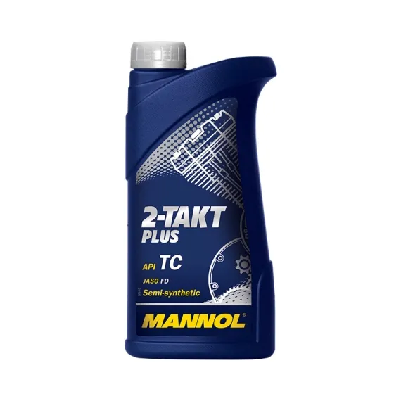 MANNOL 2-TAKT PLUS 1L FÉLSZINTETIKUS API TC, JASO FD, HSQ 242