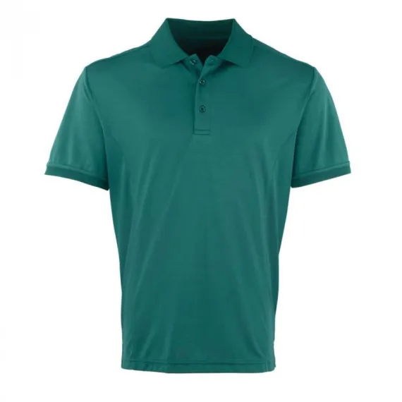 Premier Férfi Coolchecker Pique póló - üvegzöld - 3XL, Szín: üvegzöld, Méret: 3XL