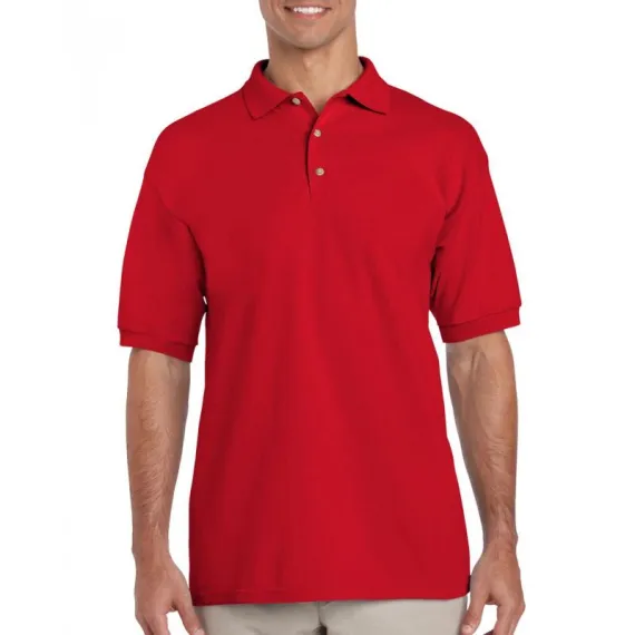 Gildan Ultra Cotton Pique póló - piros - S, Szín: piros, Méret: S