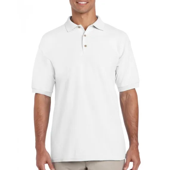 Gildan Ultra Cotton Pique póló - fehér - L, Szín: fehér, Méret: L