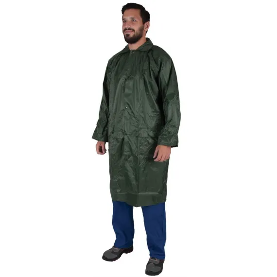NICK - Kapucnis PVC orkán esőköpeny - zöld - 3XL, Szín: zöld, Méret: 3XL