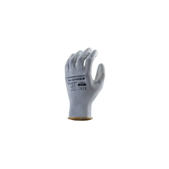 EUROLITE 13P105 SZÜRKE PRECÍZIÓS PES KESZTYŰ PU TENYÉR-3131X-09, Méret: 9