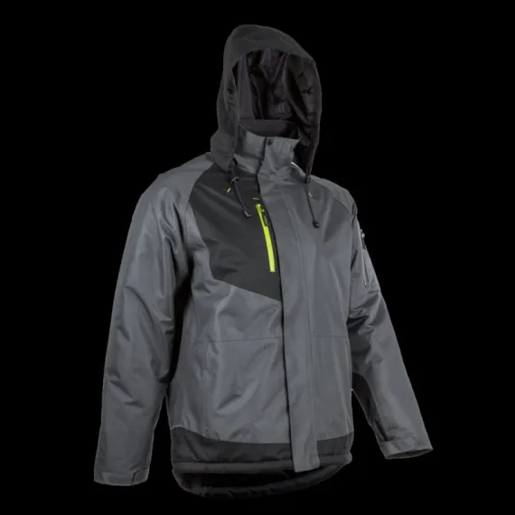 YUZU SZÜRKE-FEKETE RIPSTOP TÉLI KABÁT KAPUCNIVAL-2XL, Méret: 2XL