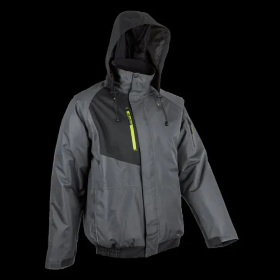 GOMA SZÜRKE-FEKETE RIPSTOP TÉLI DZSEKI KAPUCNIVAL-2XL, Méret: 2XL