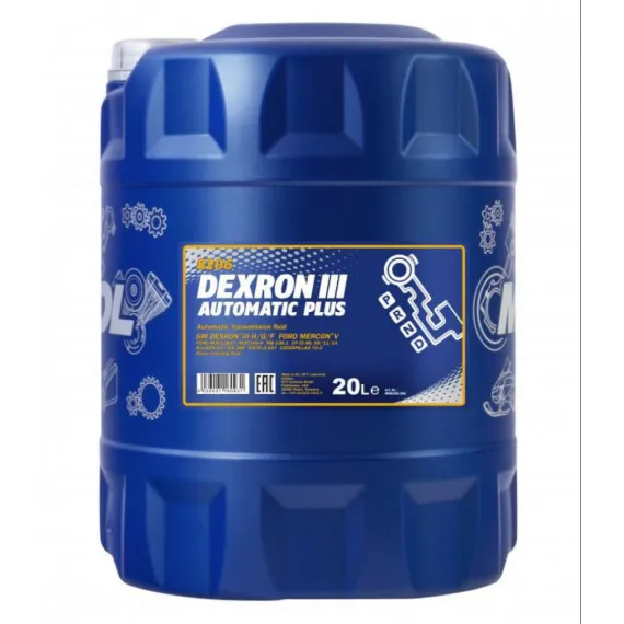 MANNOL ATF DEXRON III 20L DEXRONIII H/G/F,ZF-TE-ML09/11/14,MB236.1