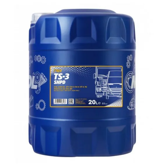 MANNOL TS-3 SHPD 10W40 20L CH-4/SL VDS-2 E3/A3/B3,MB228.1/229.1