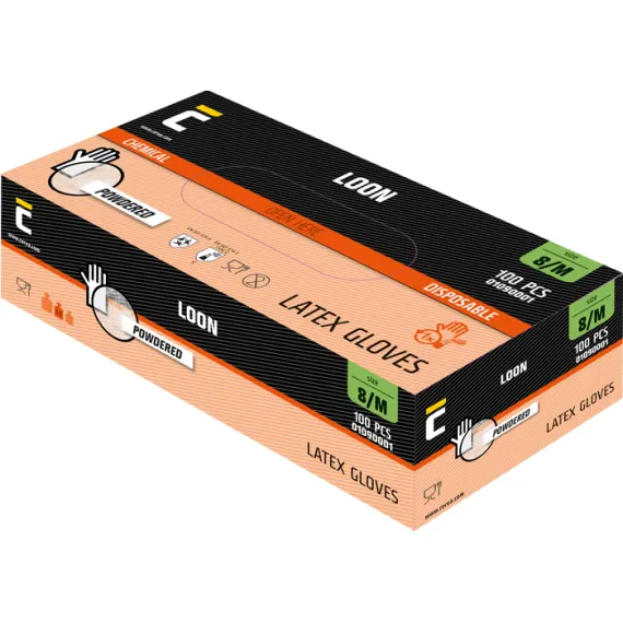 LOON kesz latex kesztyű puderes XL - 10, Szín: Egyéb, Méret: 10