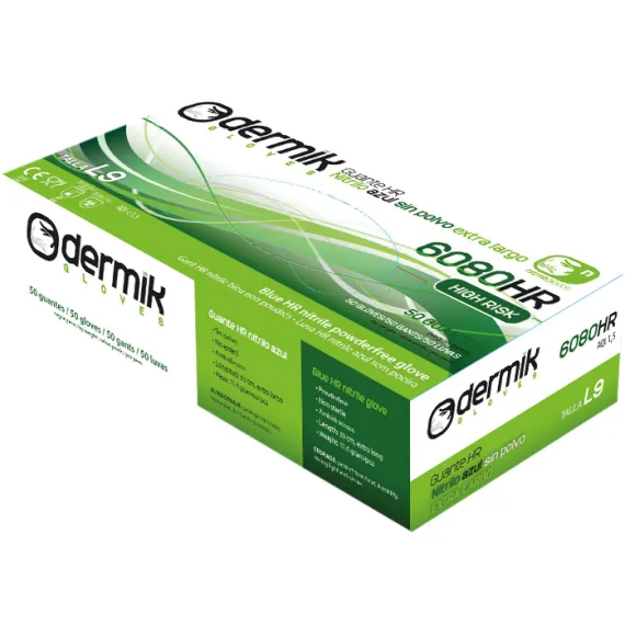 6080HR nitril púdermentes 50db 10/XL, Szín: Egyéb, Méret: 10