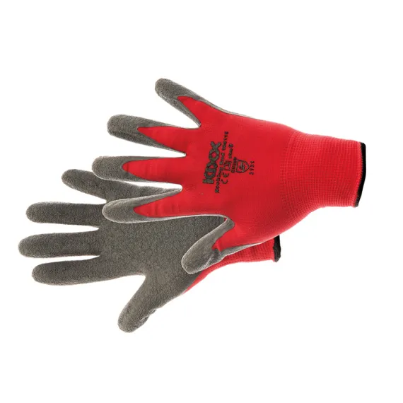 ROCKING RED kesztyű nylon latex piros 10, Szín: piros, Méret: 10