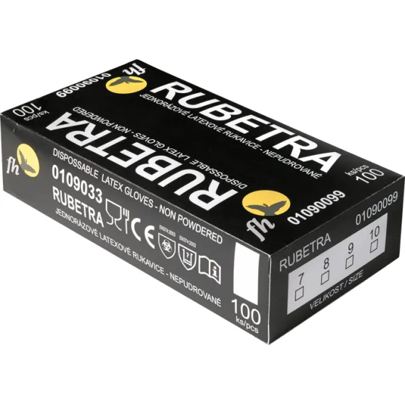 RUBETRA nem púder. latex kesztyű - 10, Szín: Egyéb, Méret: 10