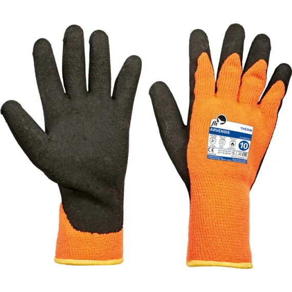 ARVENSIS kesztyű, latex narancs 10, Szín: narancssárga, Méret: 10