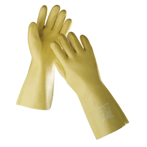 STANDARD kesz 10kesztyű PVC 35 cm sárga, Szín: sárga, Méret: 10,5