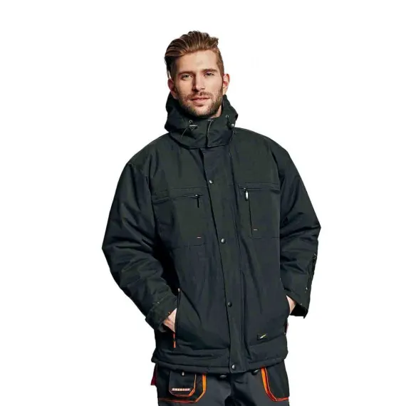 EMERTON téli kabát fekete/narancs 3XL, Szín: fekete, Méret: 3XL