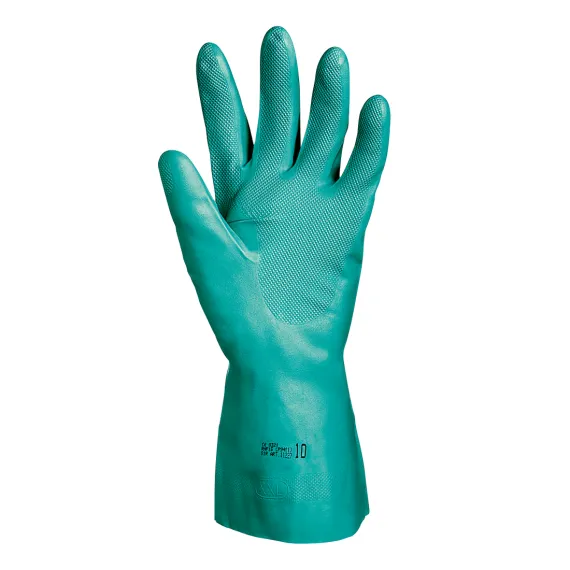 Nitron vegyszerálló nitril kesztyű - zöld - 10, Szín: zöld, Méret: 10