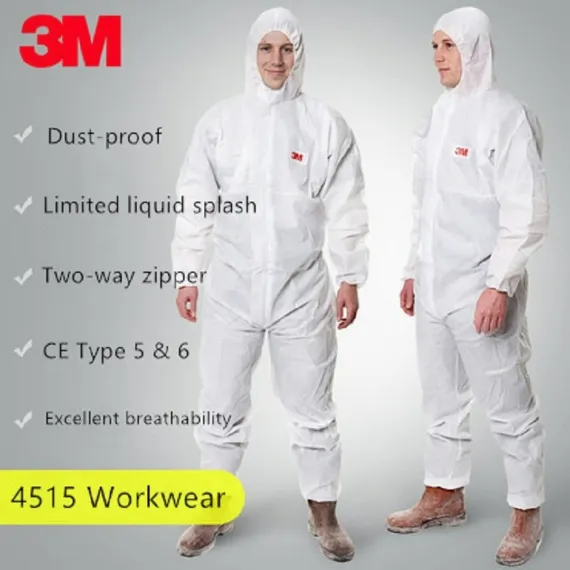 3M 4515 védőoverall fehér 2XL, Szín: fehér, Méret: XXL