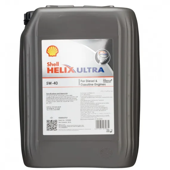 Shell Helix Ultra 5W-40 SN Motorolaj 20L