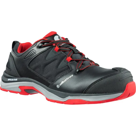 Albatros Ultratrail Black Low S3 ESD HRO SRC - fekete/piros - 37, Szín: fekete/piros, Méret: 37