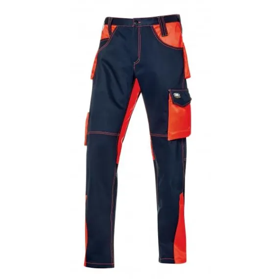 FUSION Munkanadrág 100% pamut 200gr/m2 navy/narancs - 60