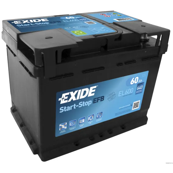EXIDE ECM EL600 12V 60Ah 540A akkumulátor J+