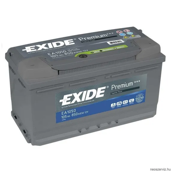 EXIDE PREMIUM EA1050 12V 105Ah 850A akkumulátor J+