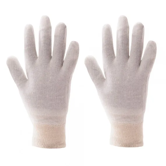 A050 - Stockinette kötött kesztyű - bézs - 10/XL, Szín: bézs, Méret: 10/XL