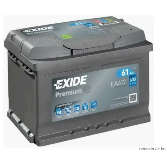 EXIDE PREMIUM EA612 12V 61Ah 600A akkumulátor J+