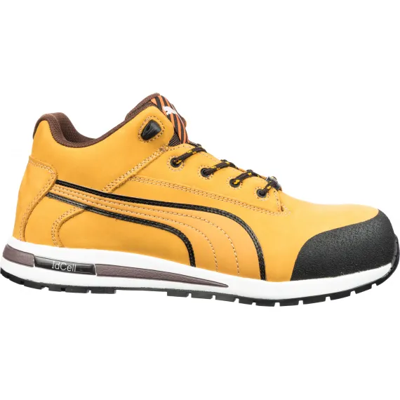 Puma Dash Wheat Mid S3 SRC HRO Védőbakancs - mustár - 43, Szín: mustár, Méret: 43