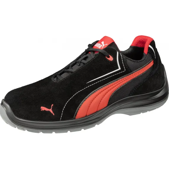 Puma Touring Black Suede Low S3 ESD SRC munkavédelmi cipő - fekete - 39, Szín: fekete, Méret: 39
