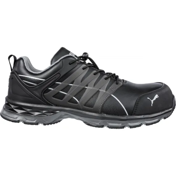 Puma Velocity 2.0 Black Low S3 ESD HRO SRC munkavédelmi cipő - fekete - 43, Szín: fekete, Méret: 43
