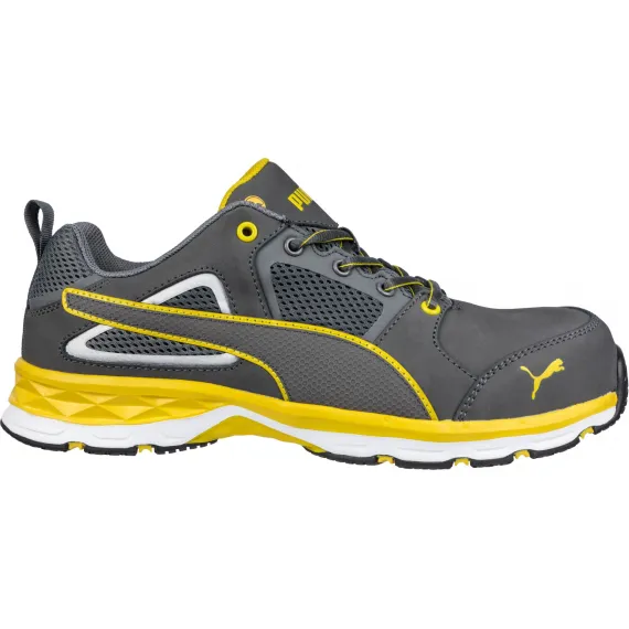 Puma Pace 2.0 Yellow low S1P ESD HRO SRC munkavédelmi cipő - szürke/sárga - 40, Szín: szürke/sárga, Méret: 40