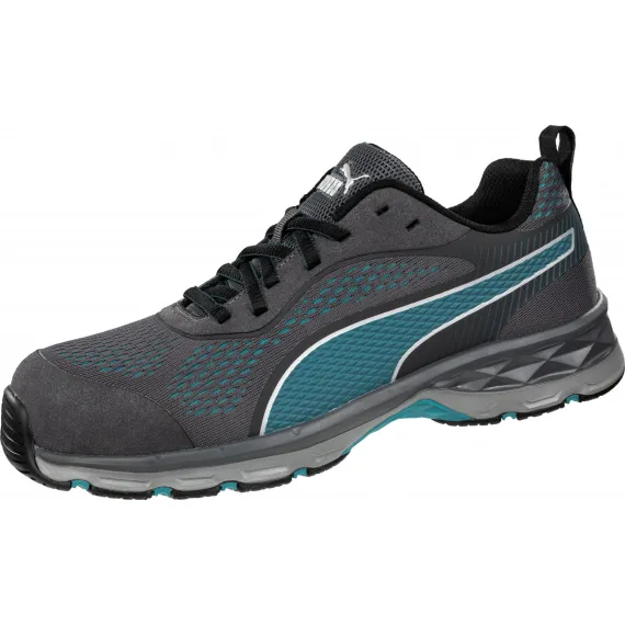 Puma Fuse Knit Blue Wns Low S1P ESD HRO SRC női munkavédelmi cipő - szürke/kék - 39, Szín: szürke/kék, Méret: 39