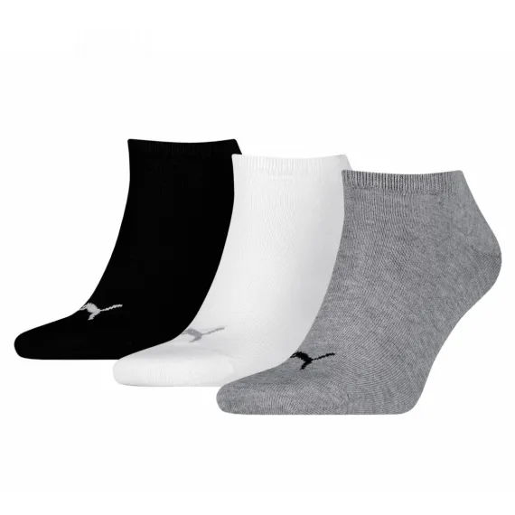 Puma sneaker zokni - 3pár/csomag - fehér/szürke/fekete - 47/49, Szín: fehér/szürke/fekete, Méret: 47/49