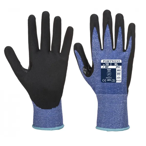 AP52 - Dexti Cut, 5 Ultra kesztyű - kék/fekete - 11/XXL, Szín: kék/fekete, Méret: 11/XXL