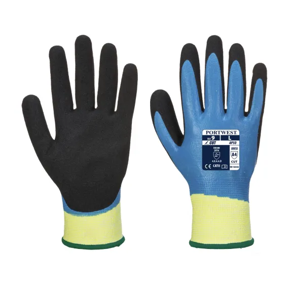 AP50 - Aqua Cut Pro kesztyű, Cut 5 - kék/fekete - 7/S, Szín: kék/fekete, Méret: 7/S