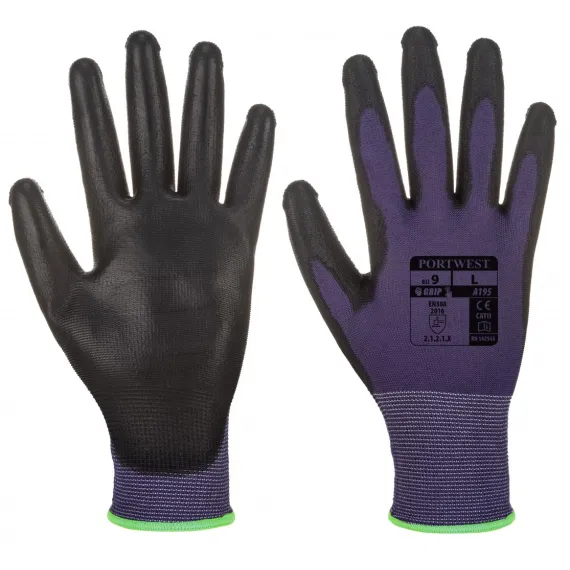 A195 - Touchscreen PU kesztyű - lila/fekete - 6/XS, Szín: lila/fekete, Méret: 6/XS