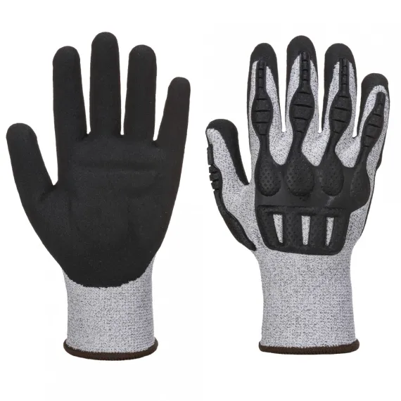 A723 - TPV Impact Cut kesztyű, Cut 5 - szürke/fekete - 10/XL, Szín: szürke/fekete, Méret: 10/XL