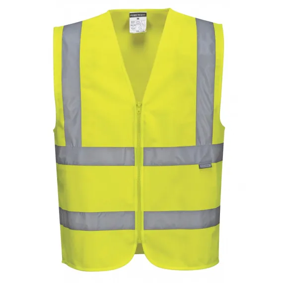 C375 - Hi-Vis zippzáras mellény - sárga - 3XL, Szín: sárga, Méret: 3XL